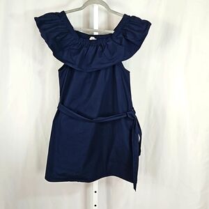Umgee Ruffle Navy Blue Dress Sz Medium